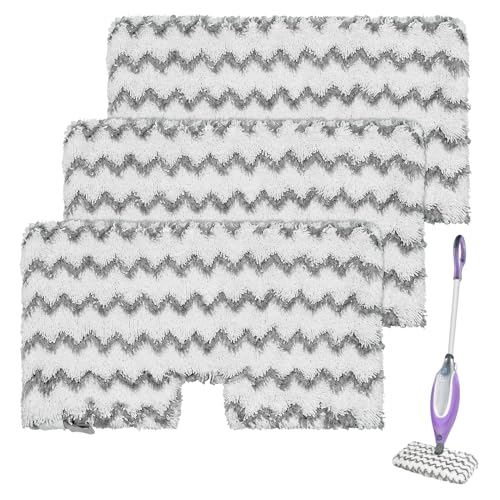 Steam Mop Replacement Pads for Shark S3500 Series S3501 S3601 S3501S S3601C S3550 S3801 S3901 S2901 Steam Pocket Mop,Microfiber Scrub Mop Pads for Deep Cleaning,Reusable and Machine-washable,3 Pack - color: Gray