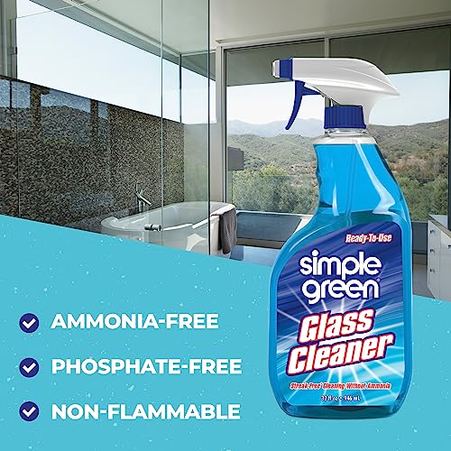 Simple Green Ready-To-Use Glass Cleaner, 32 oz., Blue (Pack of 4) - size: 32 Fl Oz (Pack of 4)