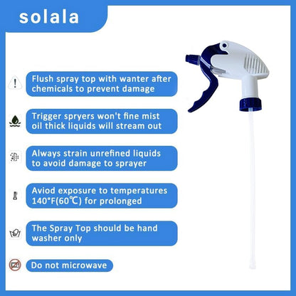 Solala Spray Bottle Nozzle Replacement Compatible with Zep Heavy-Duty Trigger Sprayer for 8, 16, 24, 32oz Bottles, High-Output Adjustable,Leakproof,Nozzle for Home & Industrial Use (28mm), 4-Pack