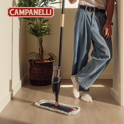 CAMPANELLI Pro Series Spray Mops for Floor Cleaning - Long-Lasting Durable Microfiber Mop with 2 Easy Glide Pads & Solution Tank for Hardwood Laminate, Tile and Vinyl Floors | 19" Wide