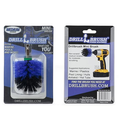 Cleaning Supplies - Scrub Brush - Boat Accessories - Drill Brush - Hull Cleaner - Algae - Barnacles - Boat - Kayak - Canoe - Carpet Cleaner - Vinyl - Deck Brush - Fiberglass - Fishing Boat - Pontoon - color: Blue