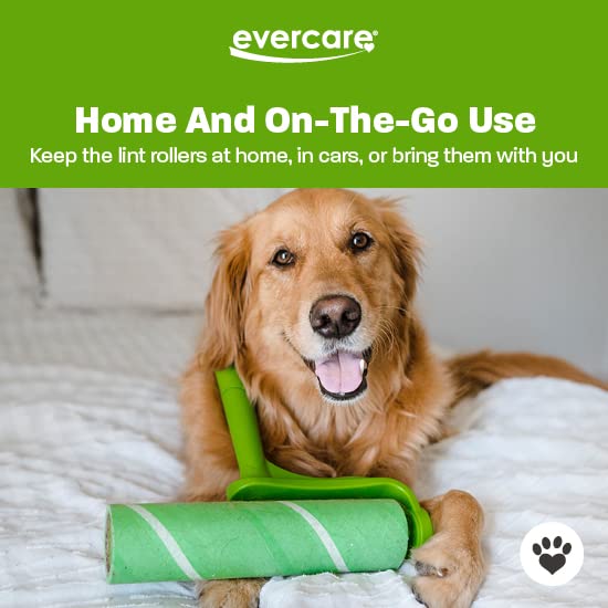 Evercare Ultra Sticky Pet Mega Lint Roller Value Pack, Manual Clothes & Furniture Cleaner with Handle and 2 Refills, 50 Sheets Each - size: Roller w/ 2 Refills (125 Sheet Count), style: Pet Mega Lint Roller + 2 Refills