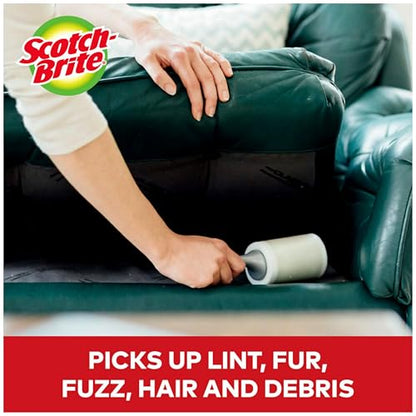 Scotch-Brite Lint Roller Refill, Works Great On Pet Hair, 60 Sheets ( Pack Of 6 ) ( Packaging May Vary )