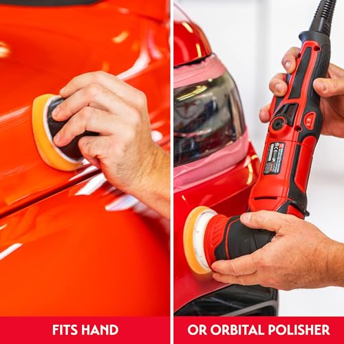 Griot's Garage Orange Foam Correcting Pads for Car Polishing and Detailing, Removes Light to Moderate Paint Defects, Durable, Machine-Washable, 11241, 3", Set of 3 (Pack of 12) - size: 3" Pads (Set of 3) (Pack of 12)