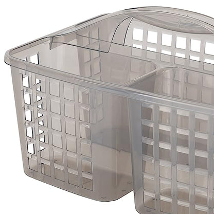 Bath Bliss 2 in 1 Portable, Bathroom Shower Caddy for Shampoo, Conditioner, Soap, and Cosmetics, in Grey Bath Tote (26118-GREY) - color: Grey