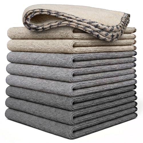 Chemical Guys AllSwipe Multi-Purpose Microfiber Towels, Car Interior, Home and Garage, Scratch-Free, Lint-Free Short-Pile Microfiber, Multi-Color, 14 in x 12 in - 9 Pack - size: 9 Pack