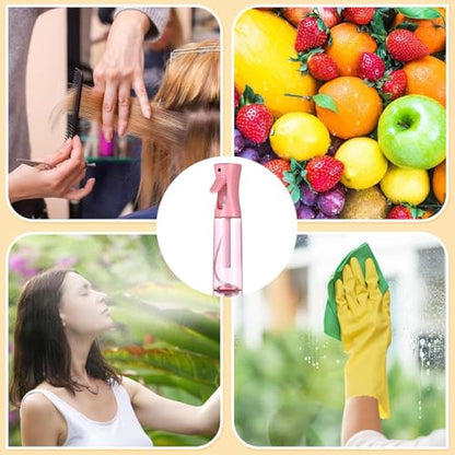 Spray Bottle For Hair,Continuous Spray Bottle, Fine Mist Empty Spraying Water Bottles for Plants, travel, Salons,Ironing and Cleaning (Pink) - color: Pink