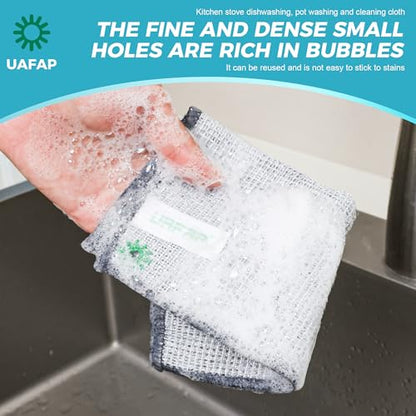 24 PCS Non Scratch Wire Dishcloth, Cleans Fast Without Scratching, Stands Up to Stuck-on Grime, Multi-Surface Safe, Wire Dishwashing Rag Cleaning Power for Everyday Jobs 7.87“ x 7.87” - color: 24pcs[three-layer]