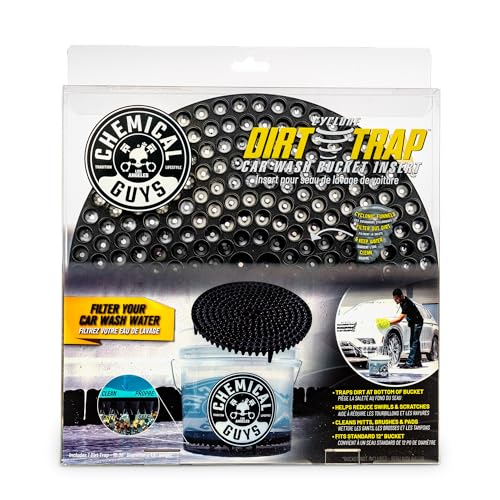 Chemical Guys Cyclone Dirt Trap Car Wash Bucket Insert - Filter Removes Dirt and Debris While You Wash, Helps Prevent Scratches, Perfect for Cars, Trucks, SUVs, RVs, and Motorcycles - 12 inch, Black