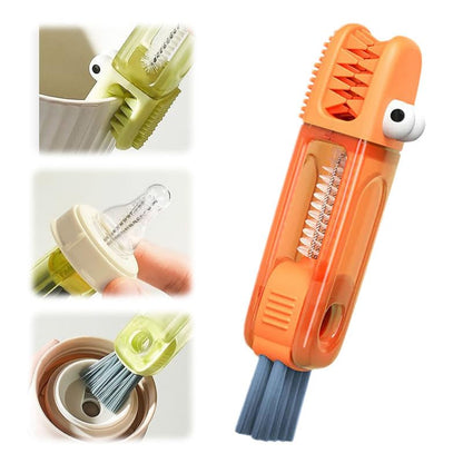 3 in 1 Cup Lid Cleaning Brush,2024 New 3 in 1 Multifunctional Cleaning Brush Portable Cup Lid Cleaner with Brush,Crevice Cleaning Brush Set for Baby Bottle Gap Tight Spaces Cup(C) - color: C