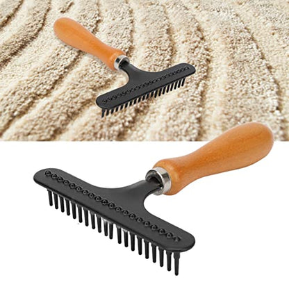 Carpet Rake to Fluff Carpet,Handheld Carpet Rake for Carpet Cleaning,Stainless Steel Rug Rake for a Neat Look,Ideal for High Traffic Areas and Pet Homes