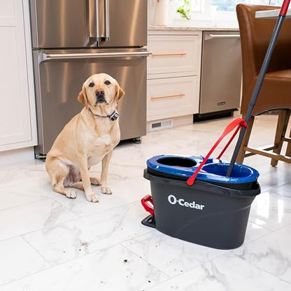 O-Cedar RinseClean Spin Mop & Bucket System | Clean with Clean Water | Removes 99% of Bacteria - color: Rinseclean Spin Mop & Bucket