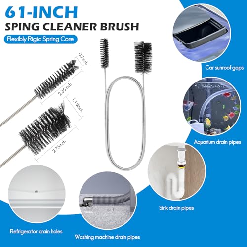 10 PCS Drain Snake Hair Drain Clog Remover Tool Set, Snake Drain Hair Removal Tool, Grabber Claw Drain Hair Remover, Flexible Drain Cleaner Brushes for Toilet, Kitchen Sink, Shower & Tub