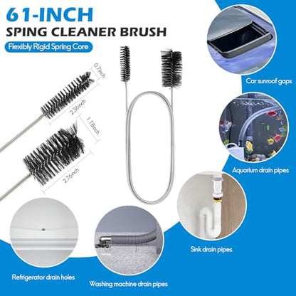 10 PCS Drain Snake Hair Drain Clog Remover Tool Set, Snake Drain Hair Removal Tool, Grabber Claw Drain Hair Remover, Flexible Drain Cleaner Brushes for Toilet, Kitchen Sink, Shower & Tub