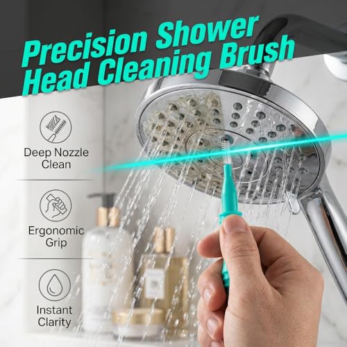 Shower Head Cleaning Brush for Small Holes, 10 Pack Multifunctional Crevice Cleaner with Nylon Bristles for Bathroom Accessories, Sink Faucet & Phone Speaker Grille (Black-50pcs) - color: Black-50pcs