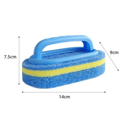 Cleaning Brush for Bathroom, Kitchen, Bathtub, Toilet, Multi-Surface Shower Cleaner & Toilet Brush Cleaner with Comfortable Handle(Blue) - color: Blue