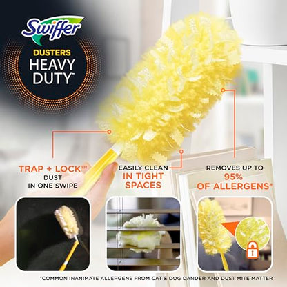Swiffer Dusters Heavy Duty Multi-Surface Duster Refills for Cleaning, Unscented, 11 Count (Pack of 3) - size: 3 Pack (11 Count)