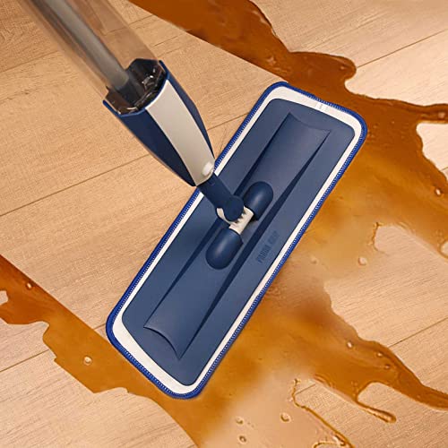 16.5" Microfiber Mop Pads Refills, 3 Pack Reusable Replacement Heads | reusable wet mop refills, machine washable for 14-16 inch spray mops, hardwood floors, dust cleaning & scrubbing - color: 16"blue Stripe*3