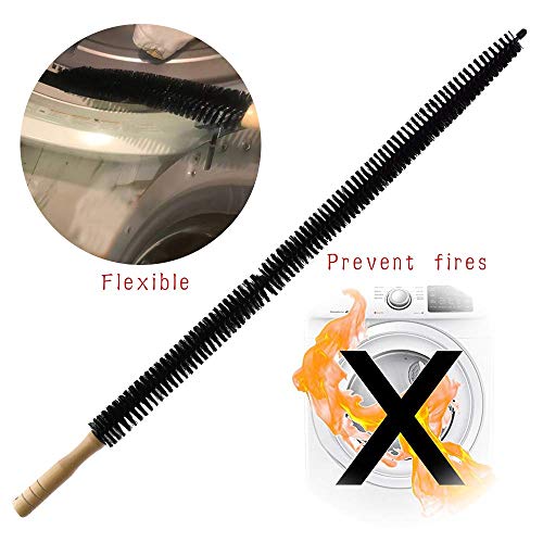 Dryer Vent Cleaner Kit Brush-2 Pack Clothes Lint Trap 30 Inch Long Flexible Pipe Refrigerator Coil Brush