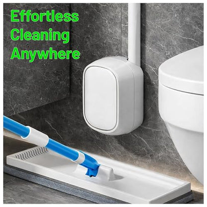 CiLoN 30 Pack Auto-Open Lid Disposable Toilet Bowl Brush & Holder System | Wall-Mounted Disposable Toilet Cleaning Set For Touch-Free Space-Saving Hygienic Modern Bathrooms (Starter Kit + 30 Sponge) - size: Starter Kit + 30pcs Refill Heads
