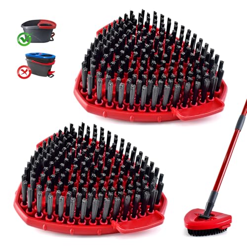 Scrubber Mop Head for Ocedar, Upgrade Scrub Brush for Ocedar, Spin Mop Scrub Brush Head for Oceda EasyWring 1-Tank, More Bristles Scrub Brush Attachment for Bathroom, Deck, Kitchen Floor Cleaning - size: Scrubber Mop Head-1Tank