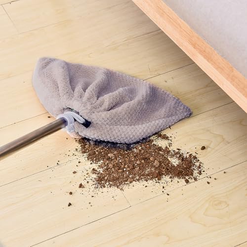 2 Pack Reusable Broom Cover Mop for Home Cleaning - Microfiber Dust Hair Water Absorption Sweeping Integrated Broom Cover - Easy Wash and Durable Fit