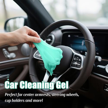 ASFSKY Car Cleaning Gel (Green,Magnolia) Cleaning Putty Universal Dust Cleaning Car Interior Cleaner Keyboard Dust Remover Car Slime Gifts for Women Girl Men（1 Pack） - color: Light green