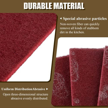4 Pcs 4.7 x 7.9 Inch General Purpose Scuff Pads, 7447 Very Fine Sanding Hand Pads for Scuffing, Scouring, Sanding, Paint Primer Prep Adhesion Scratch, Surface Preparation for Car, Craft - size: Coarse, 4pcs