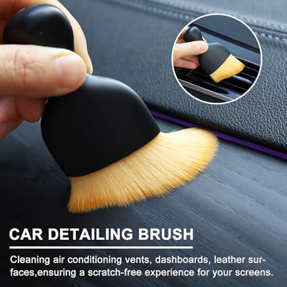 3 Pack Exquisite Microfiber Duster Brush, Car Interior Cleaning Tool, Small Barber Duster Tool, Hair Cutting Brush, Small Dust Cleaning Tools
