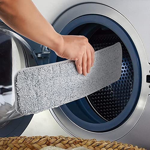 True & Tidy, Extra Thick Microfiber Mop Pad Pack Refill for SPRAY-250 Spray Mop SPRAY-360 Spray Mop Kit SWEEP-180 Sweeper Mop, Fits Other Mops, Machine Washable up to 100x, 15.5 x 5 inch (3-Pack)
