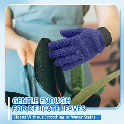 MIG4U Microfiber Gloves - Dusting Gloves for House Cleaning - Washable Blind Cleaner Duster Tool (Navy,S/M) - color: Navy 1 Pair, size: Small-Medium