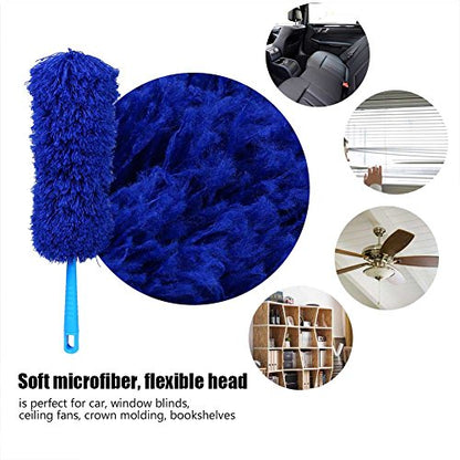 Duster, Washable Anti Static Duster with Soft Microfiber for Cleaning, Home Furniture, Car Cleaning Tool(Navy)