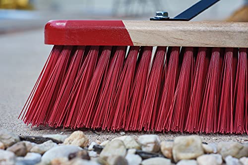Harper 24 Inch Premium Indoor/Outdoor Wet/Dry, Dirt, Soil, Mulch All-Purpose Push Broom with Semi-Stiff Bristles, Grass and Oil, Wood Handle - style: Premium Indoor/Outdoor Wet/Dry Push Broom