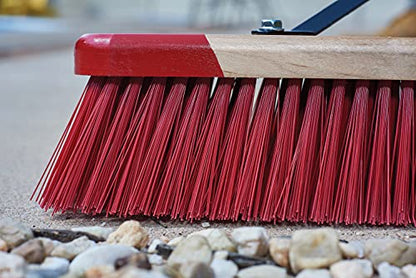 Harper 24 Inch Premium Indoor/Outdoor Wet/Dry, Dirt, Soil, Mulch All-Purpose Push Broom with Semi-Stiff Bristles, Grass and Oil, Wood Handle - style: Premium Indoor/Outdoor Wet/Dry Push Broom