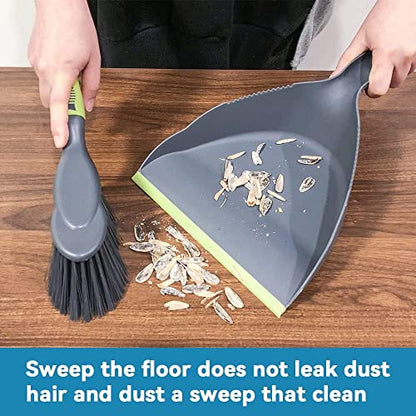 Dust Pan Broom Dustpan Brush - Dust Pans with Brush, Hand Broom and Dustpan Set, Handheld Broom and Dustpan Set, Used to Clean Floors, Tables, Animal Cages, PET Fiber Bristles (3pcs) - size: 3set