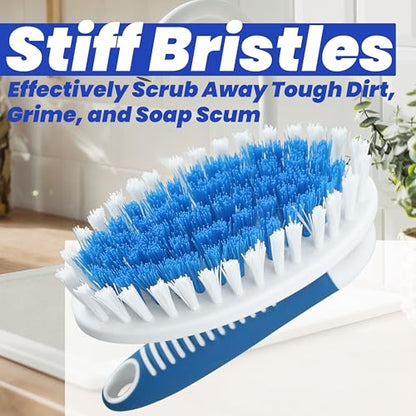 Scrub Brush, 2 Size Household Cleaning Brushes with Stiff Bristles, Scrubbing Brush for Carpet, Shower, Bathtub, Kitchen, Pool Tile, Bathroom Scrubber - size: Large and Small