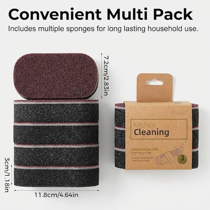 Magic Cleaning Sponges Eraser, 2026 New Non-Scratch Dual-Sided Sponges, Multi-Functional Non Scratch Scrub Sponge for Kitchen Bathroom Wall Floor Sink Tub Stain Removal (5pcs) - color: 5pcs