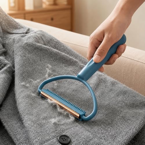 Lint Remover for Clothes, Manual Fabric Shaver and Pet Hair Scraper Tool, Reusable Sweater Depiller for Couch Carpet Furniture