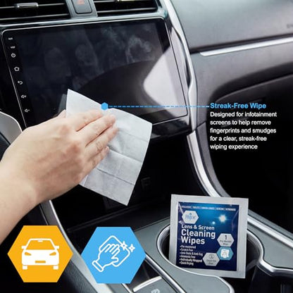 MED PRIDE Anti-Fog Lens and Screen Cleaning Wipes for Eyeglasses, Touch Screens, Premoistened, Anti-Static, Quick-Dry (200 200 Count (Pack of 1))