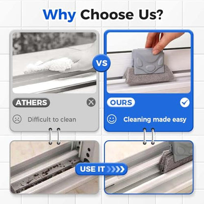 Magic Window Track Cleaner, 2025 Upgraded Window Groove Cleaning Brush Tools Set, Hand-held Window Track Cleaner Brushes Tools, Sliding Track Cleaner for Sliding Door, Sill, Tile Lines (Mix 3PCS) - color: Mix 3pcs