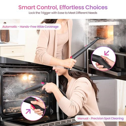 Schenley 21-in-1 Steam Cleaner, High-Pressure Heavy-Duty Steamer for Deep Cleaning Floors, Tiles, Upholstery, Grout, Grill and Cars, Fast Heat-Up, Large Water Tank, Multi-Purpose, Portable Design
