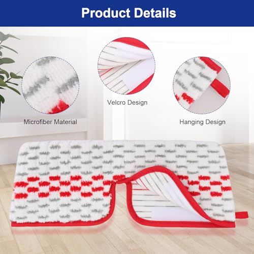Spray Mop Pads Compatible with Oceda ProMist MAX Microfiber Spray Mop - Mop Replace Head for Dry/Wet Use - Reusable Washable Dust Mop Refills for Floor Cleaning,6 Pack - color: 6 Pack