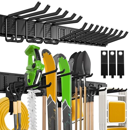 klasit Garage Wall Organizer,15Pack Carries 675 lbs,Garden Tool Organizer 48in With Large Storage Space,Easy Assembly, Sturdy Design,for Efficient Tool Storage Garage Organization | Carries 675 lbs - size: 49.5"15Pack