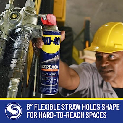 WD-40 Original Formula, Multi-Use Product, EZ-Reach Flexible Straw, 14.4 OZ [Twin-Pack] - style: Flexible Straw