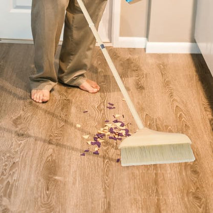 Long Handle Dust Broom with Soft Bristles Portable Indoor Cleaning Tool for Efficient Floor Dust Removal Detachable Design for Easy Storage for Home and Office Use