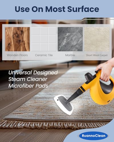10 Pack Steam Cleaner Accessories, Universal Steam Mop Pads, Reusable Steam Shot Attachments Compatible with Bissell Steam Shot, Comforday, PurSteam and More Handheld Steam Cleaner - color: White, 10 Pack