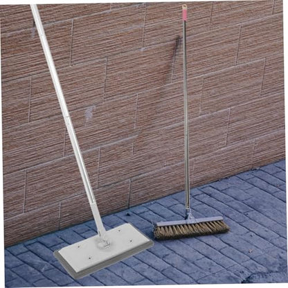 Cabilock Adjustable Section Telescopic Cleaning Mop with Reinforced Aluminum Pole Electrostatic Flat Mop for Efficient Dust Collection Hardwood Floors Includes Window Squeegee for Shower
