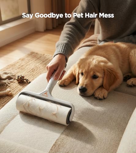 16cm Broad Coverage Lint Roller, Disposable Sticky Dust Hair Remover for Household & Travel Daily Use