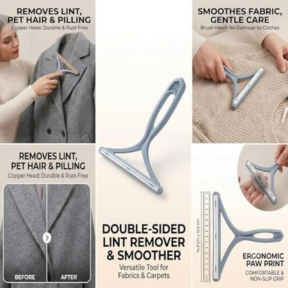 Pet Hair Remover Carpet Scraper - Lint Remover Tool with Two Way Edge for Sofa Coat Rug Bedding Furniture 1Pack(Light Blue) - color: Light blue