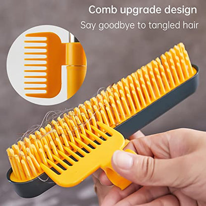 3 in 1 Floor Scrub Brush with Squeegee and Long Handle, 3 in 1 Silicone Crevice Grout Brush with 180 Degree Rotating Head for Floor Kitchen Bathroom Wall Deck Tile Cleaning - color: Yellow Green